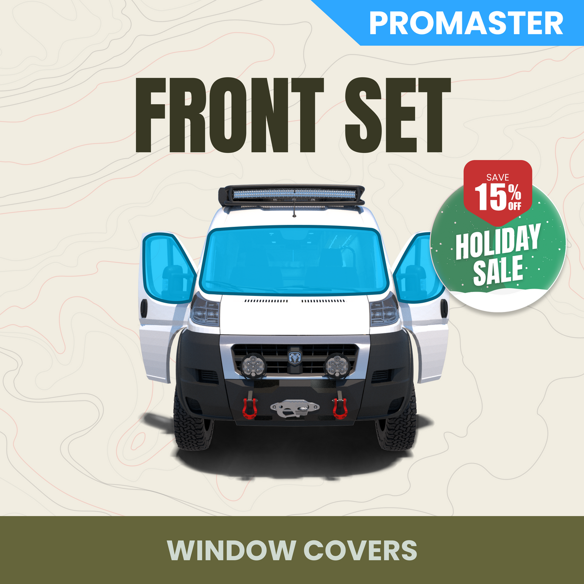 Front Cab Window Cover Set