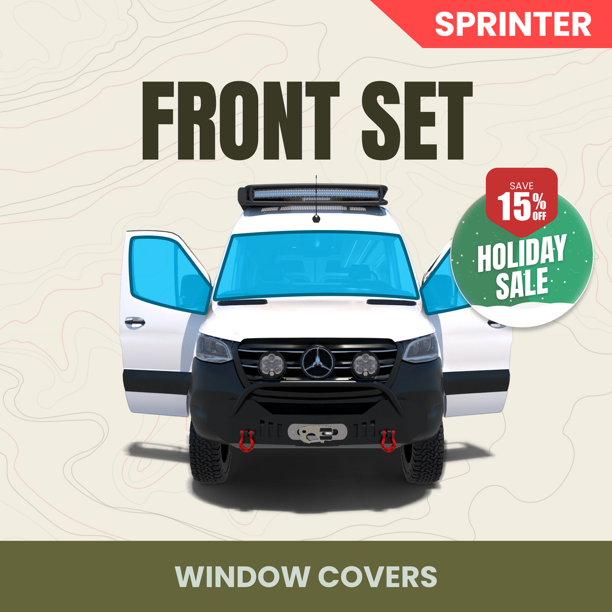 Front Cab Window Cover Set