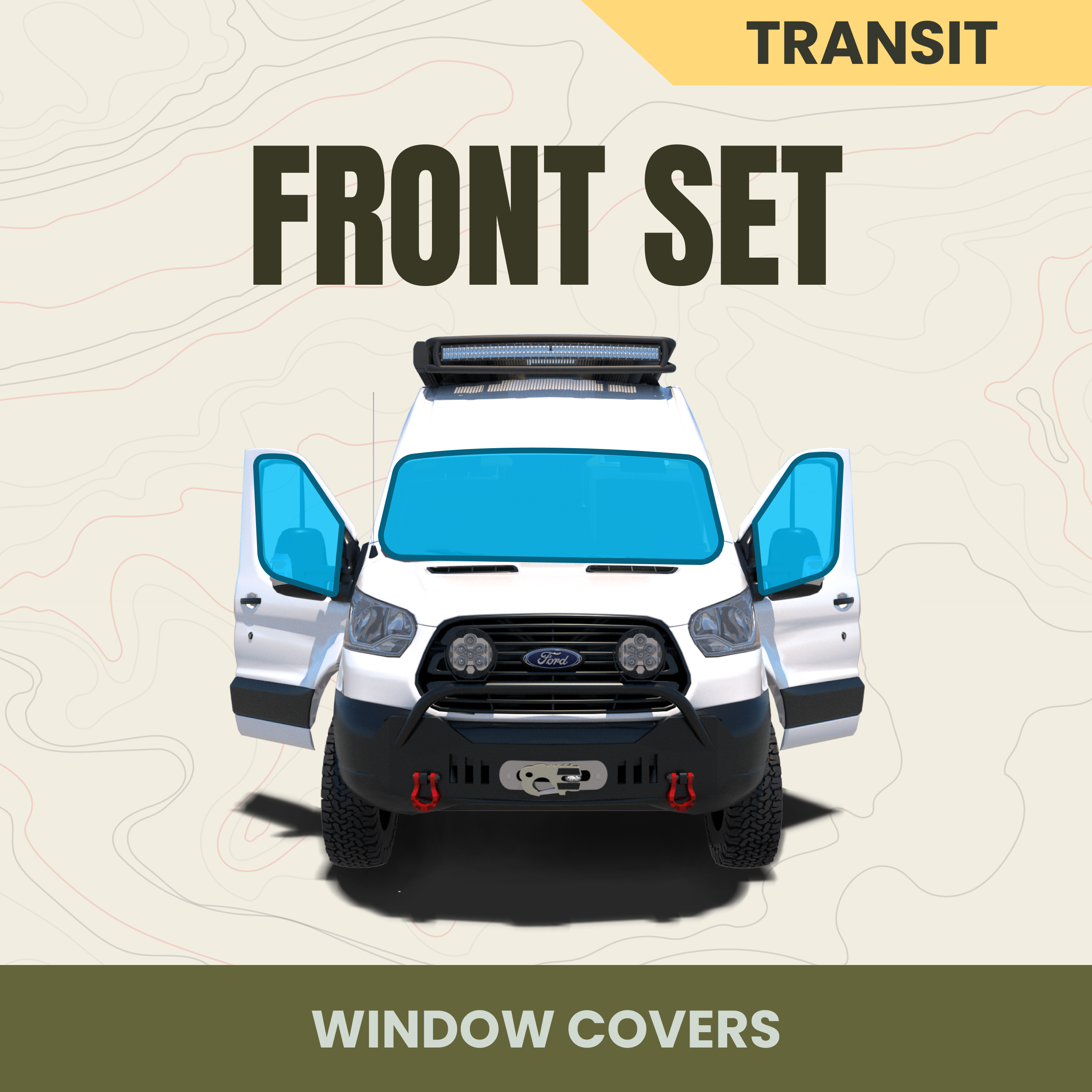 Rhinos Autostyling FOR FORD TRANSIT CONNECT PANEL 2020 - Single Heavy Duty Driver Captain Passenger Van Car Seat Cover Protector Waterproof - BLACK - 1 X Front