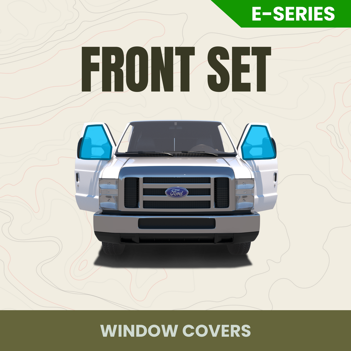 Front Driver & Passenger Window Cover Set