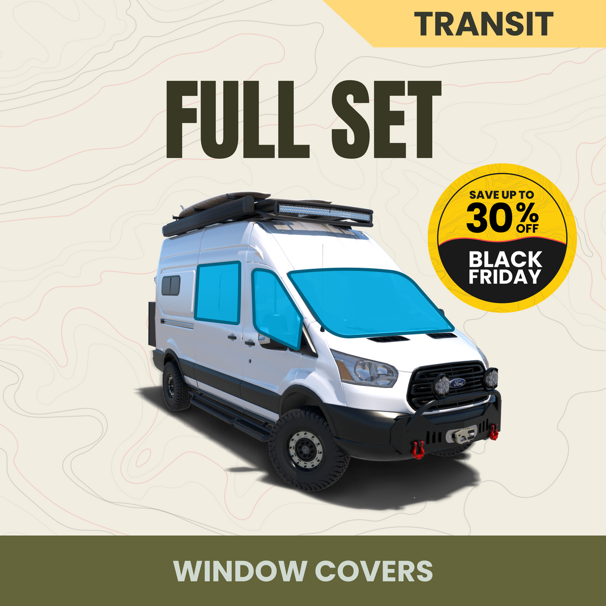 Full 8-Piece Window Cover Set