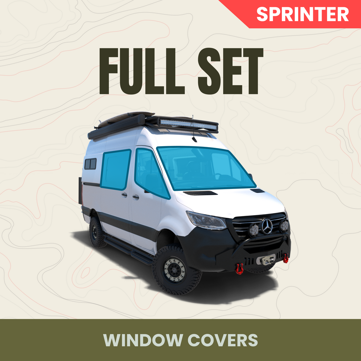 Full 8-Piece Window Cover Set