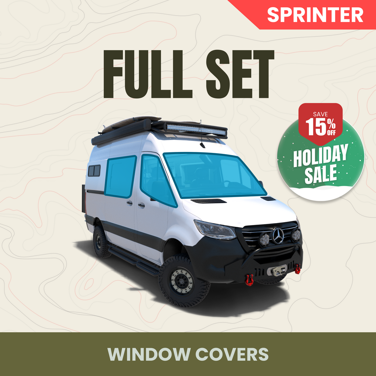 Full 8-Piece Window Cover Set