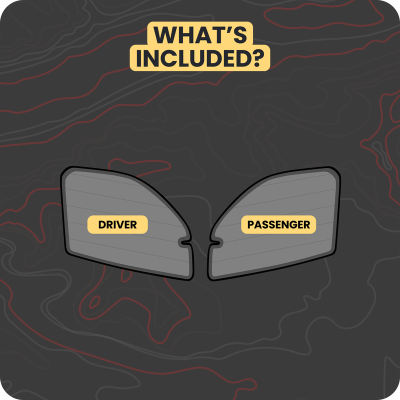 Front Driver & Passenger Window Cover Set