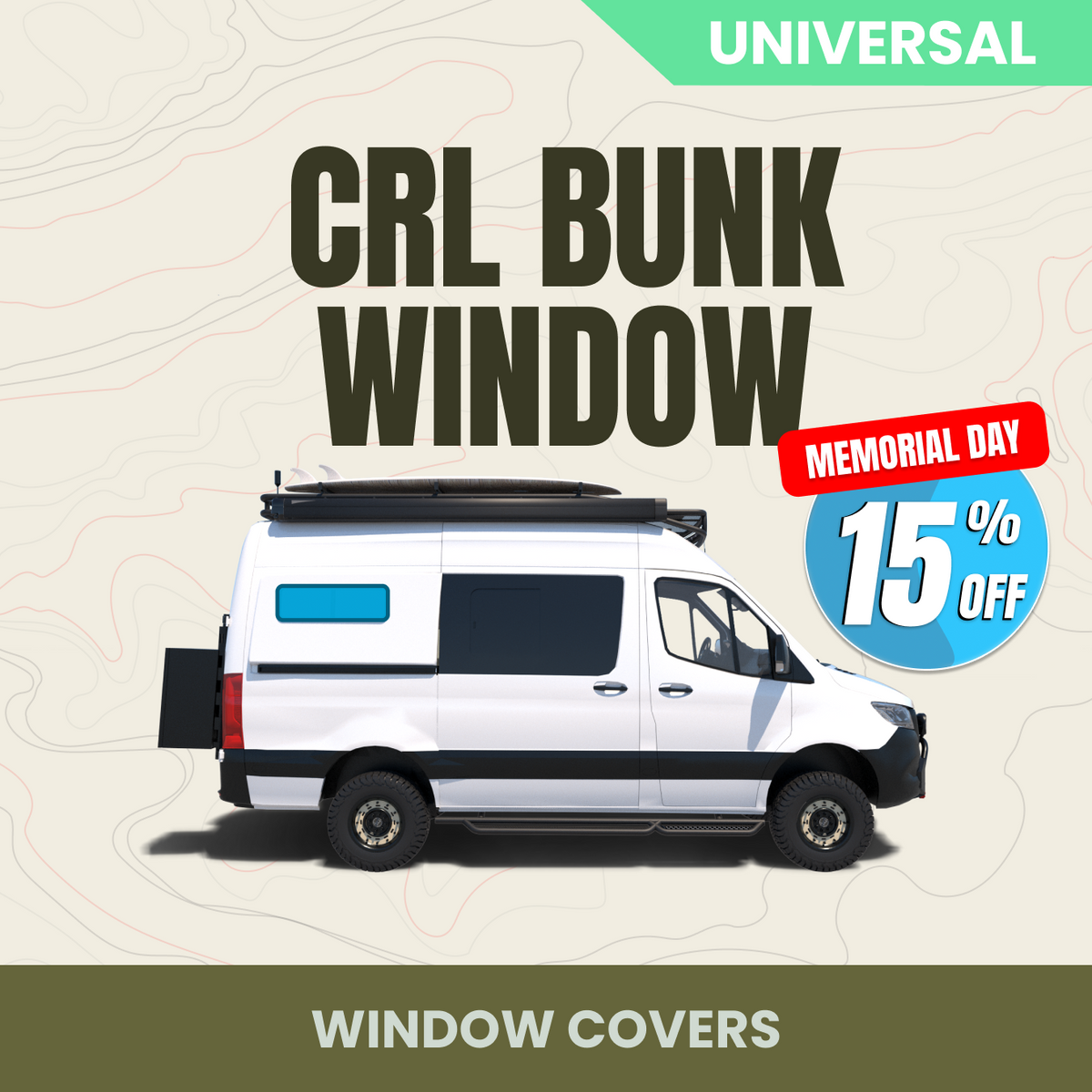 Bunk Window Cover - CRL