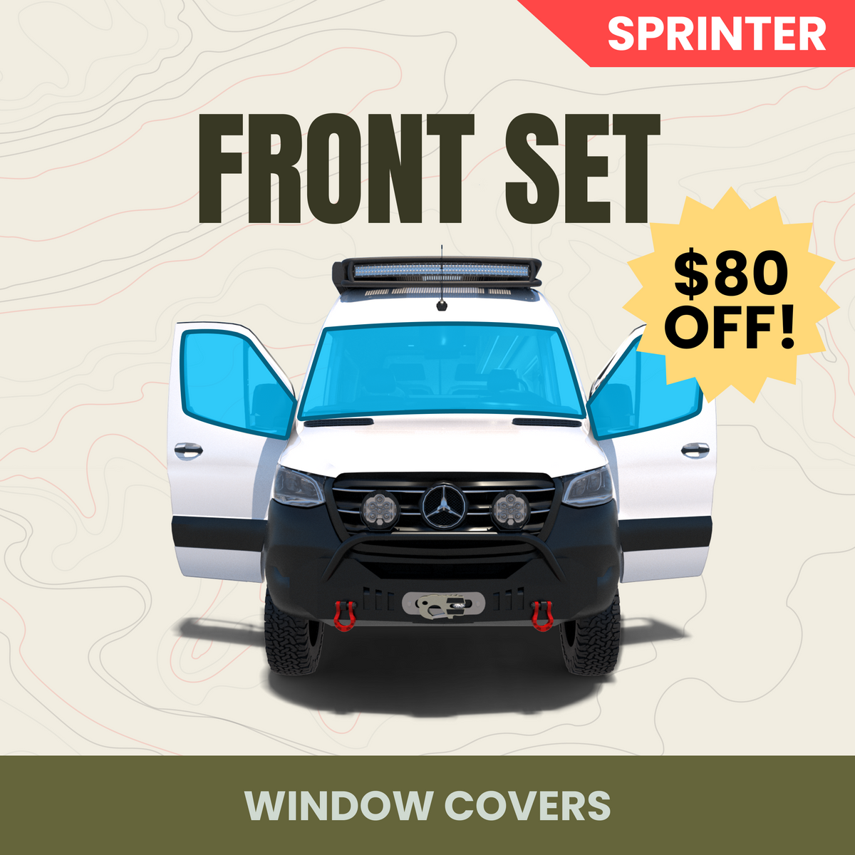 Sale: Front Cab Window Cover Set