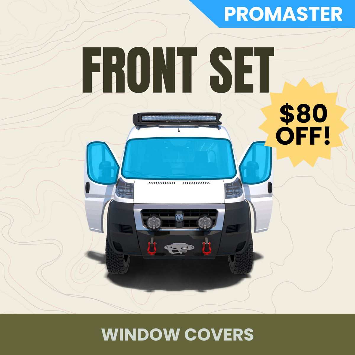 Sale: Front Cab Window Cover Set
