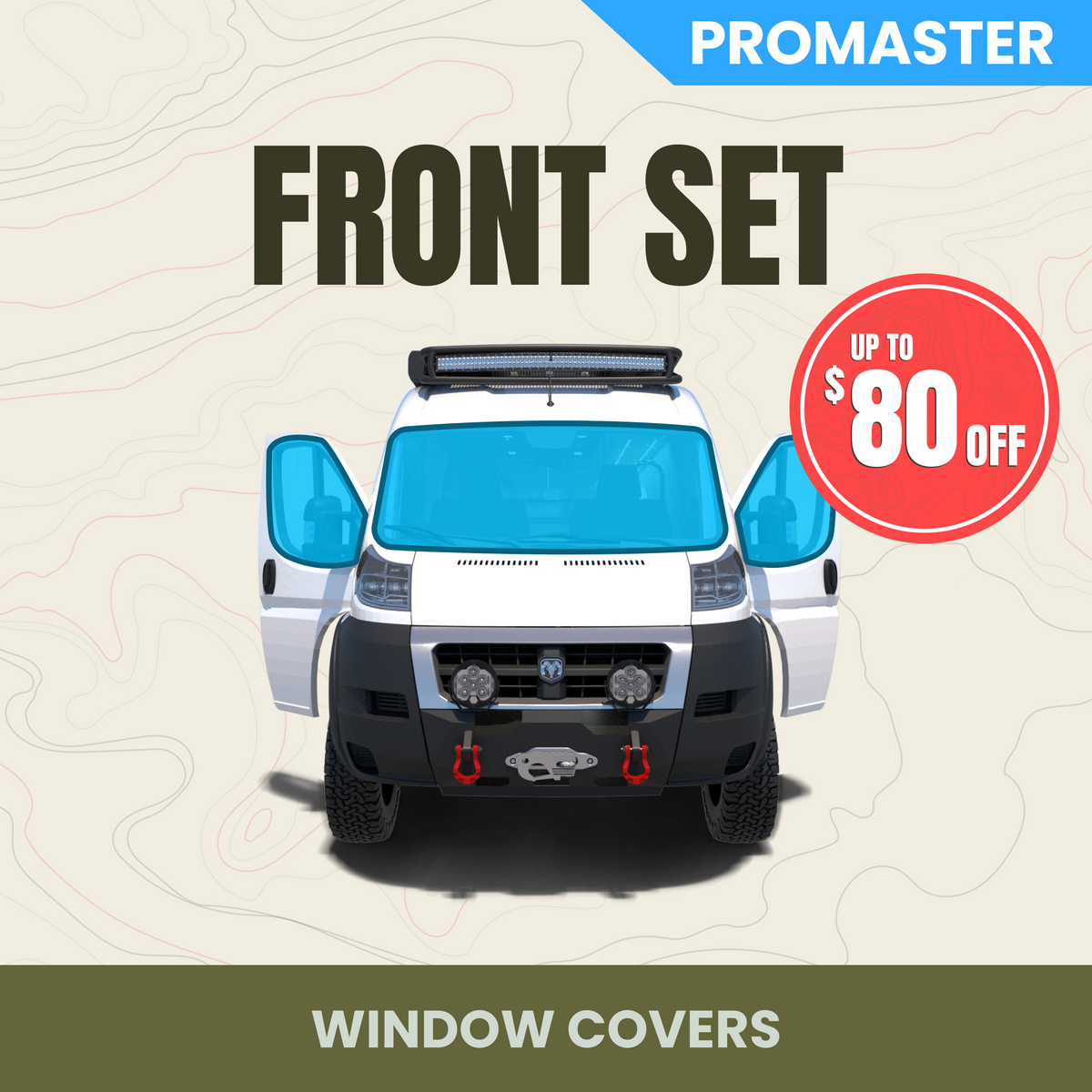 Sale: Front Cab Window Cover Set
