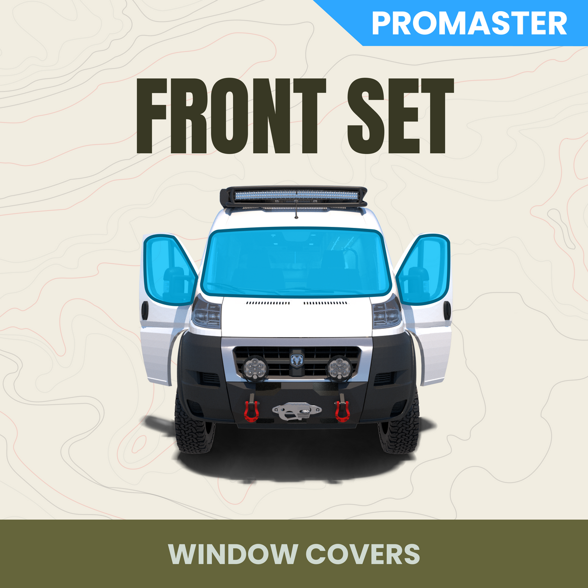 Front Cab Window Cover Set