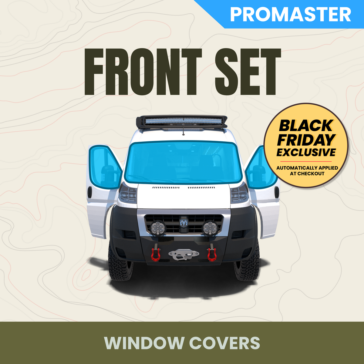 Front Cab Window Cover Set