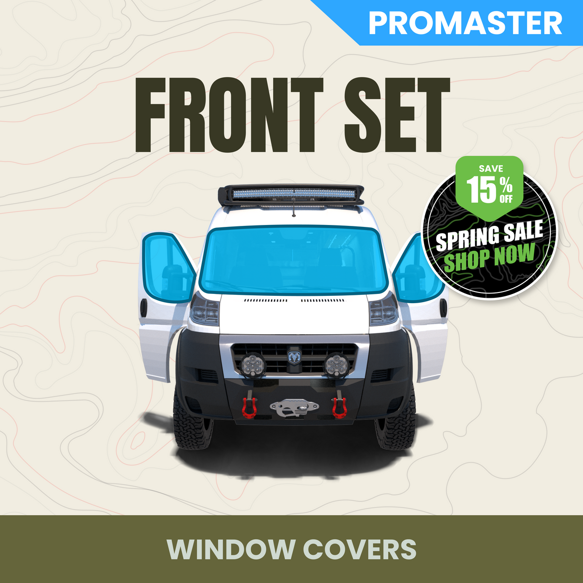 Front Cab Window Cover Set