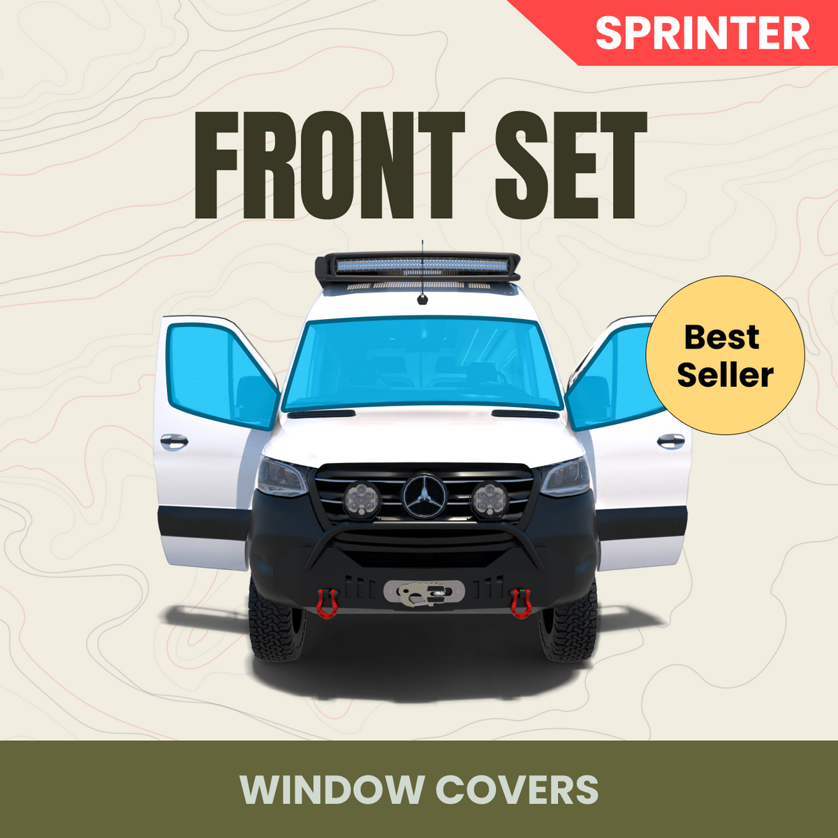 Front Cab Window Cover Set