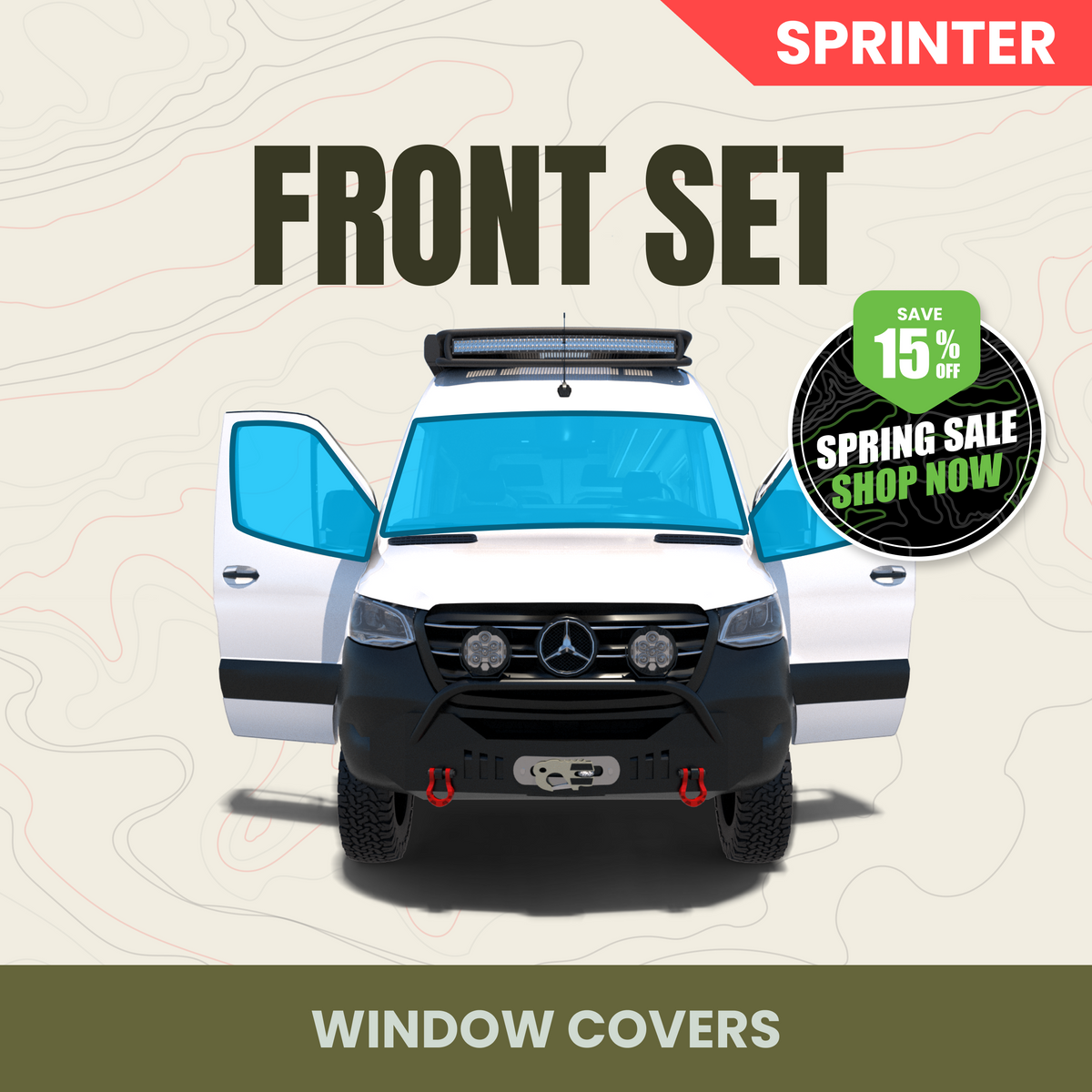 Front Cab Window Cover Set