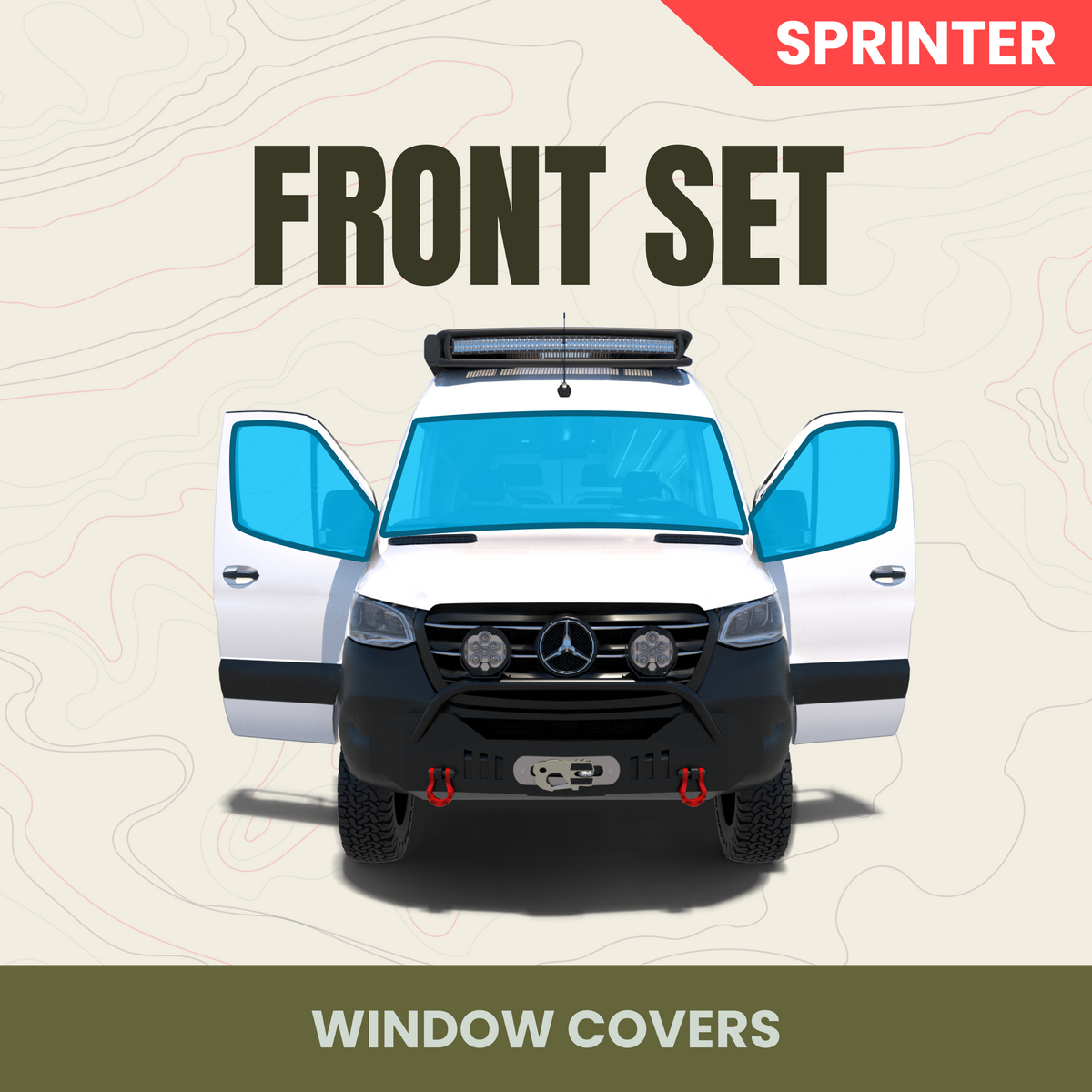 Front Cab Window Cover Set