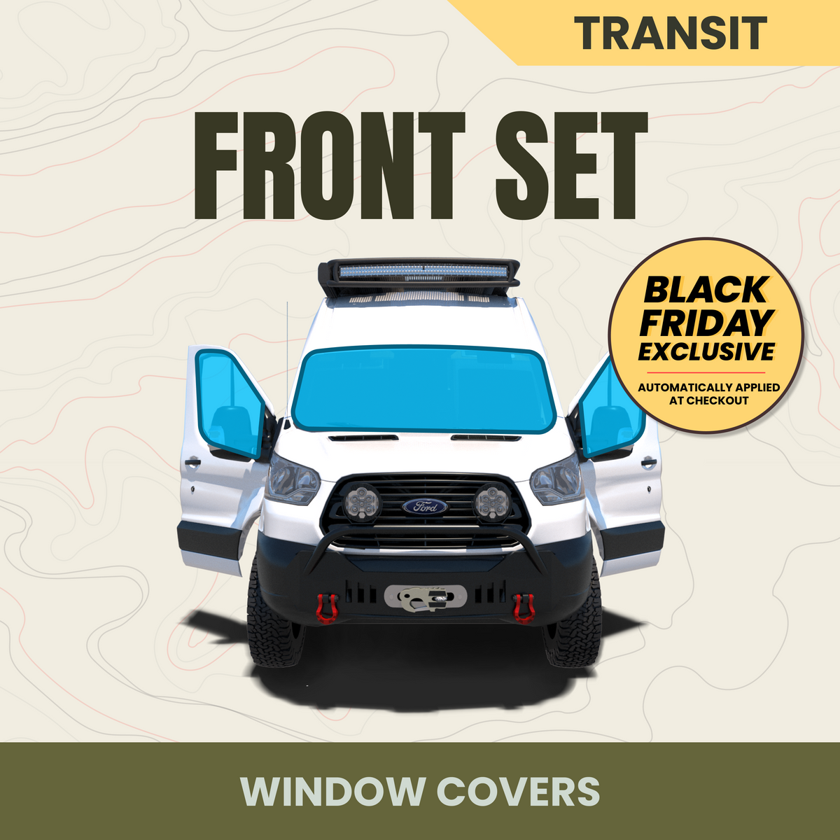 Front Cab Window Cover Set