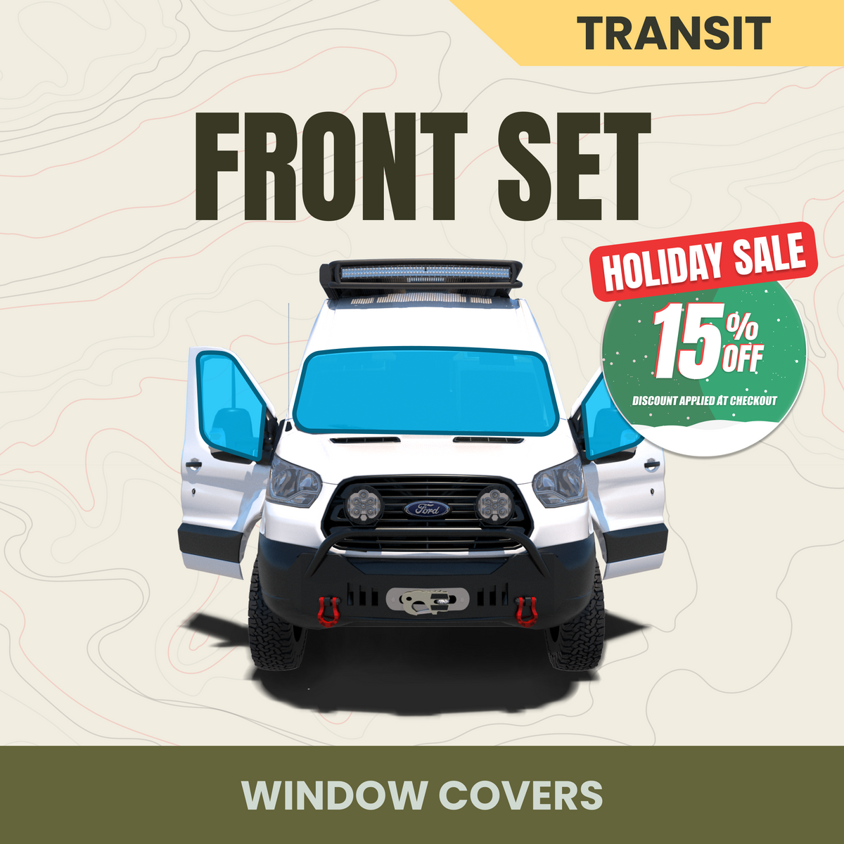 Front Cab Window Cover Set