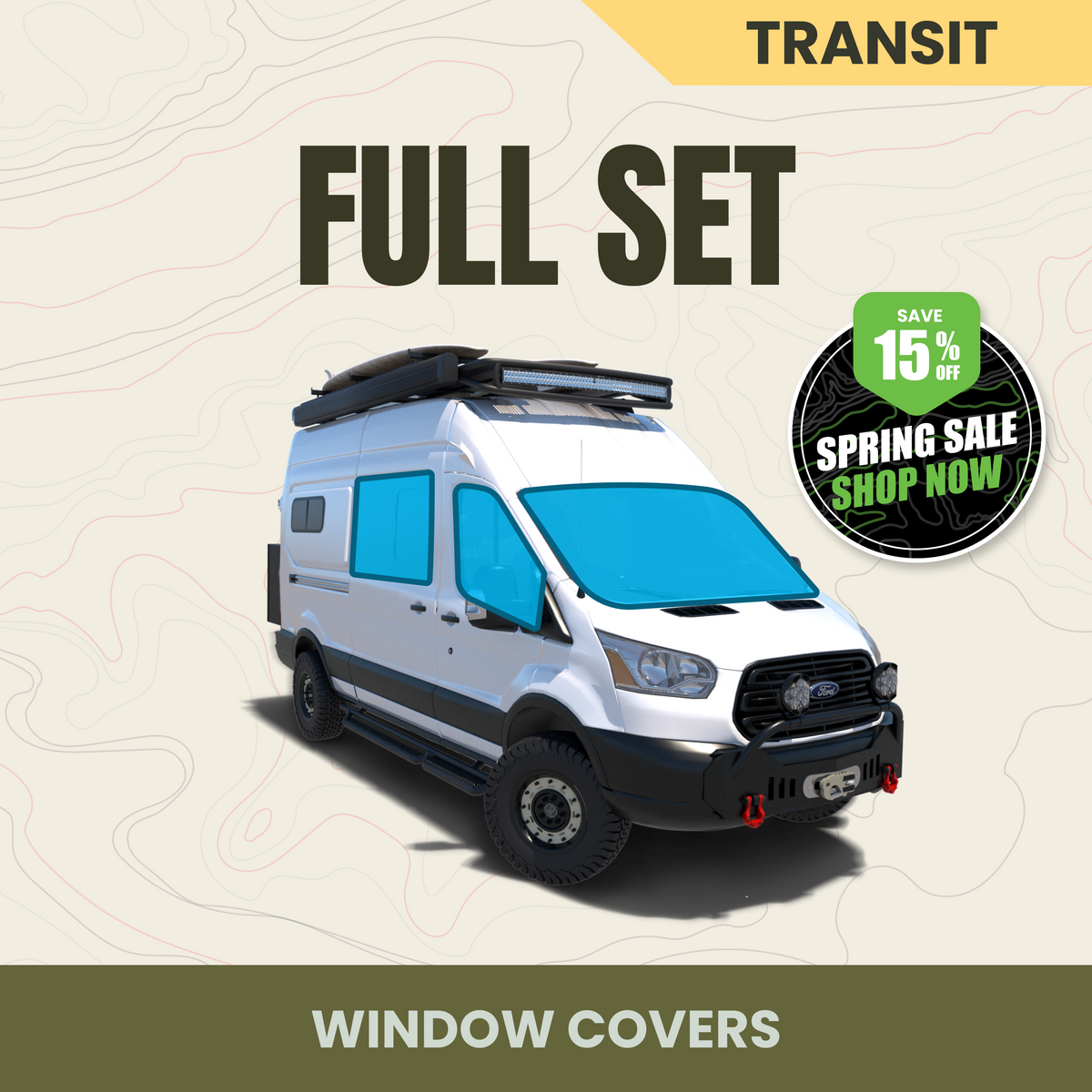 Full 8-Piece Window Cover Set