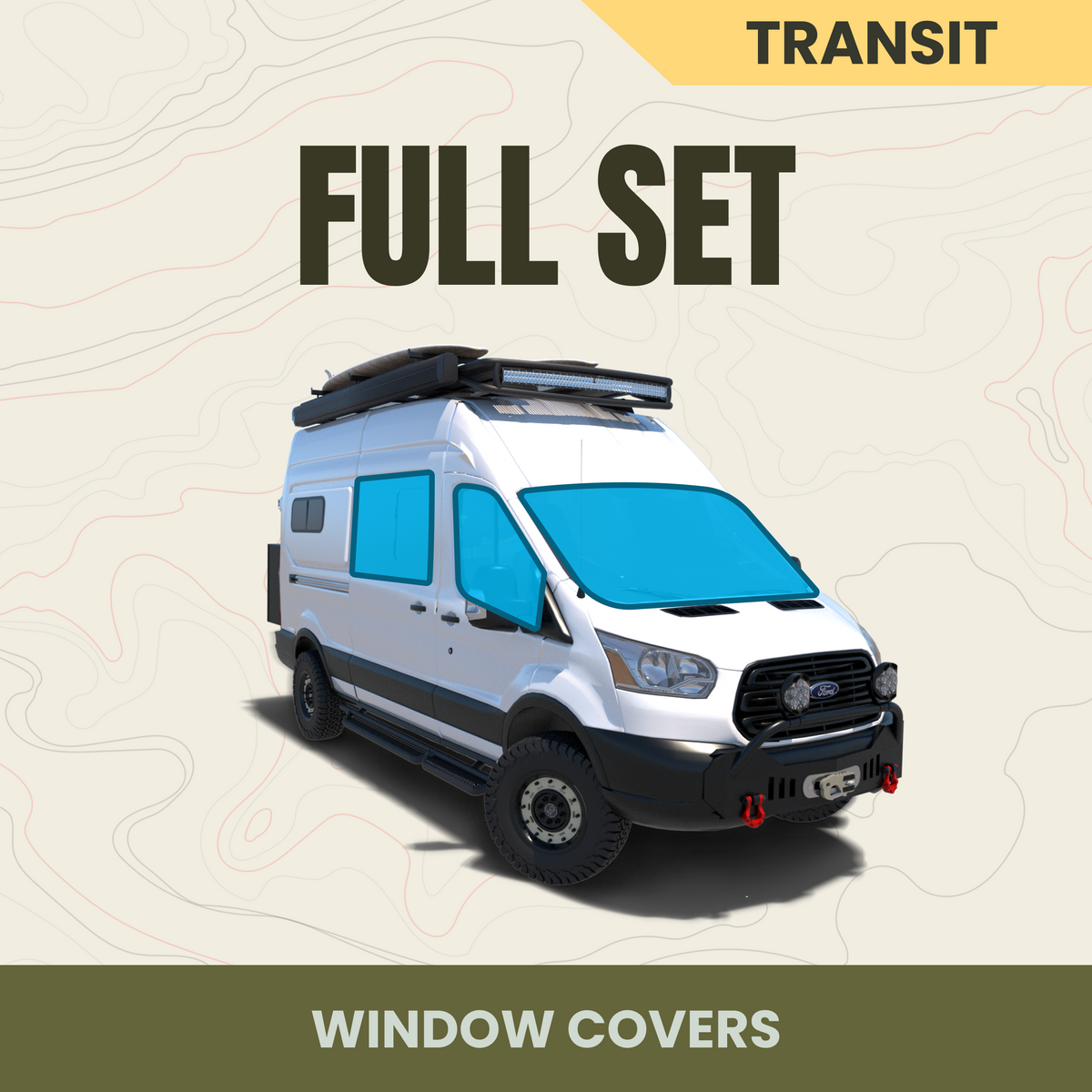 Full 8-Piece Window Cover Set