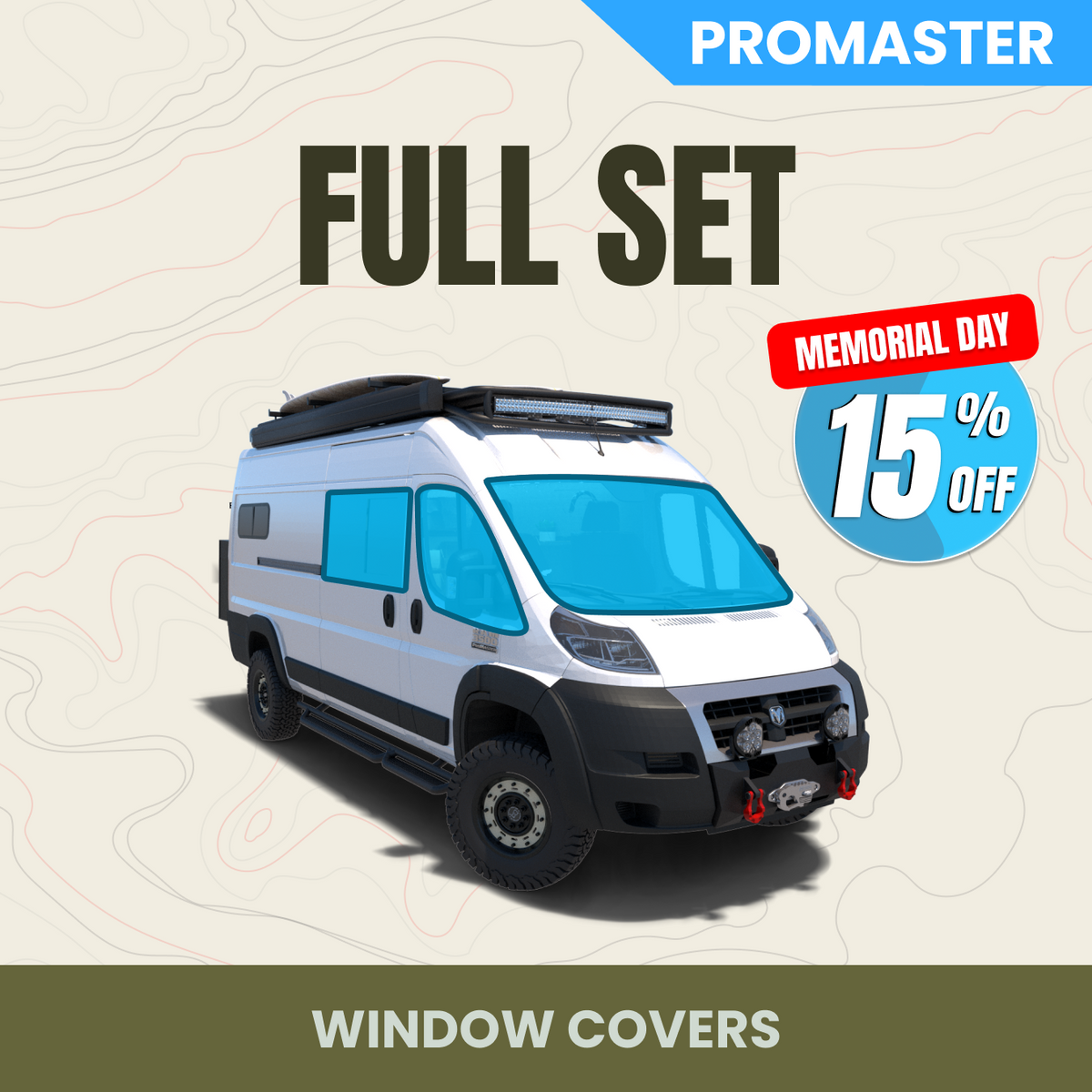Full 7-Piece Window Cover Set