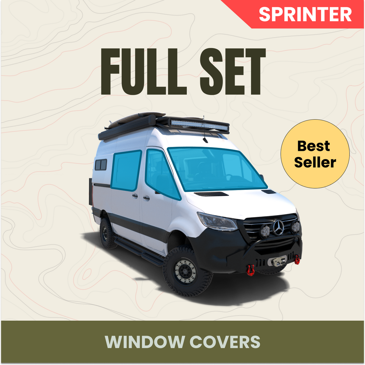 Full 8-Piece Window Cover Set