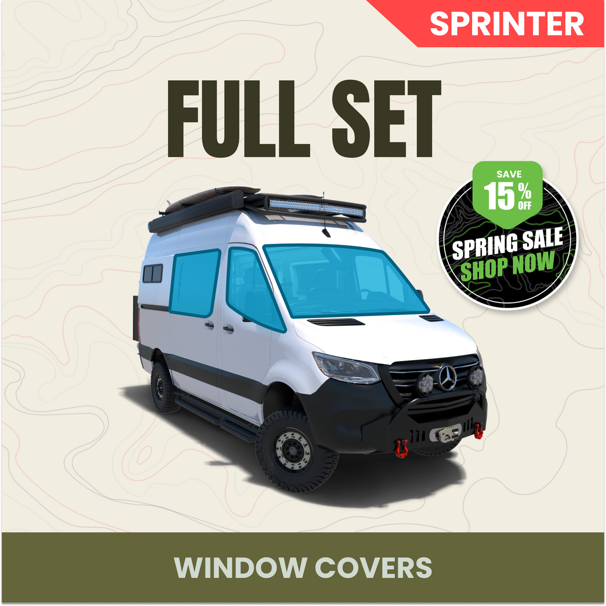 Full 8-Piece Window Cover Set