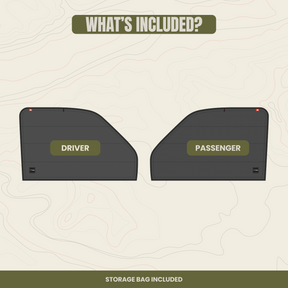 Front Driver & Passenger Window Cover Set